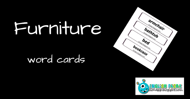 Furniture words cards