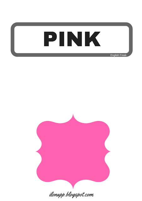 pinkCOLOURS: FLASHCARDS, WORD CARDS AND PUZZLES