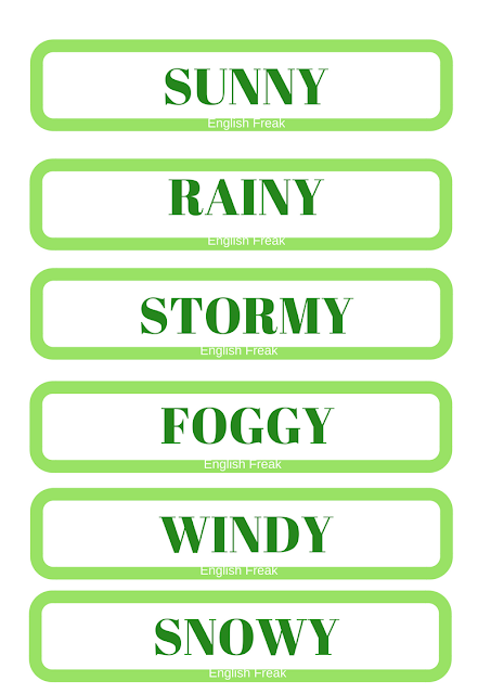 WEATHER SPINNING WHEEL AND WORD CARDS