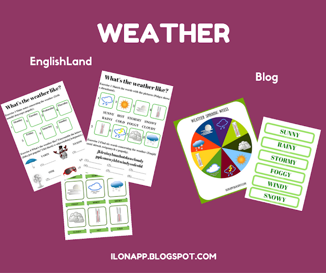 WEATHER SPINNING WHEEL AND WORD CARDS