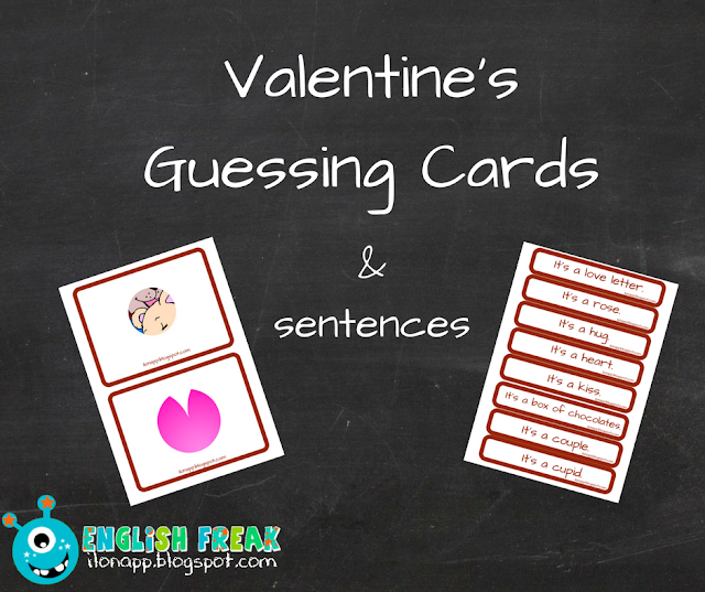 VALENTINE’S DAY GUESSING CARDS AND SENTENCES (PRINTABLE)