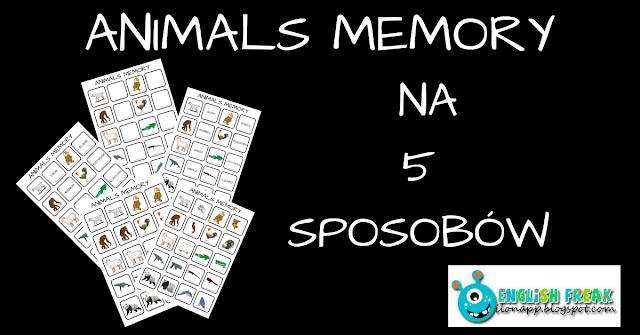ANIMALS MEMORY NA 5 SPOSOBÓW (PRINTABLE)