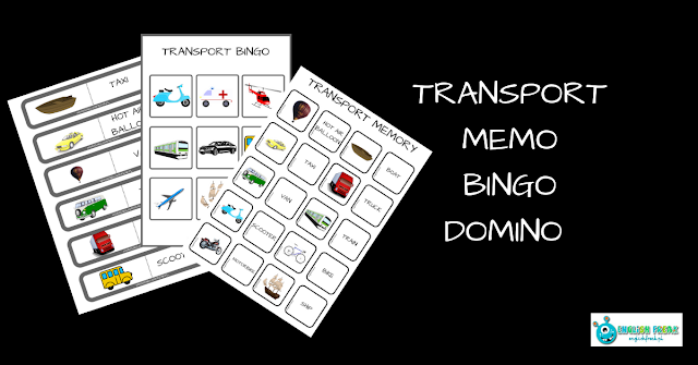 MEANS OF TRANSPORT – MEMORY, BINGO AND DOMINO