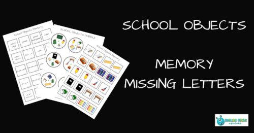 SCHOOL OBJECTS SPOTTING GAME AND MEMORY - English Freak | materiały ...