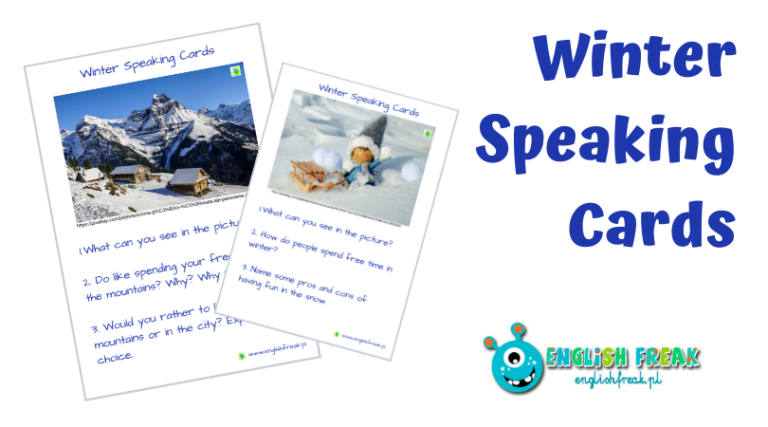 Winter Speaking Cards - porozmawiajmy! - English Freak | materiały ...
