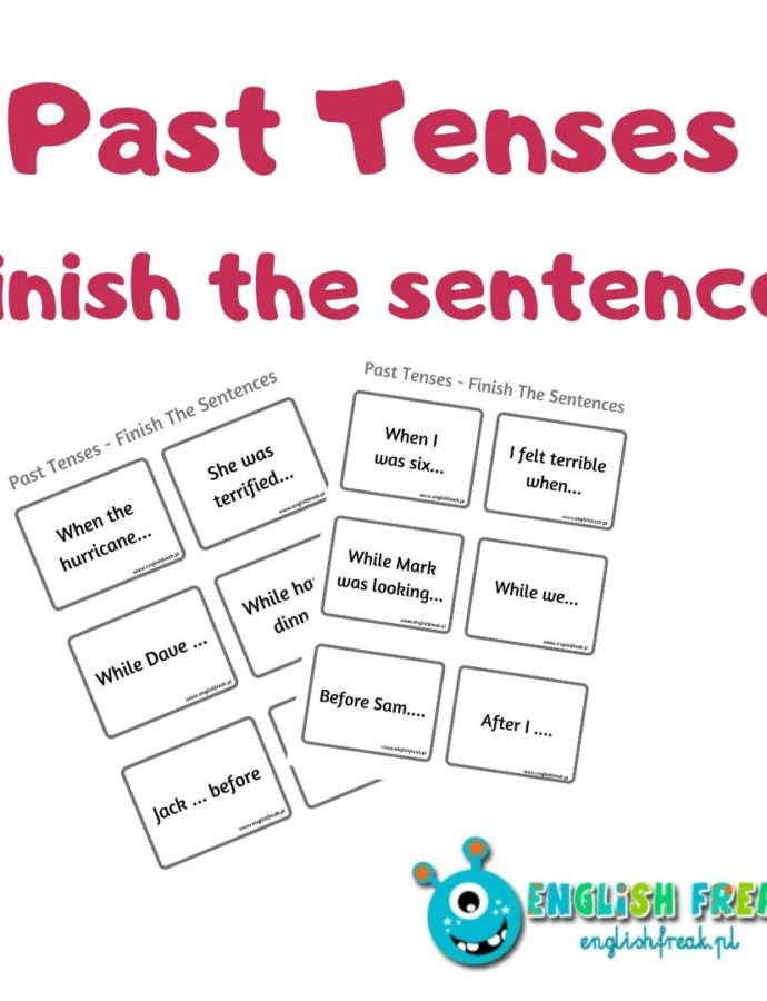 Past Tenses – finish the sentences exercise