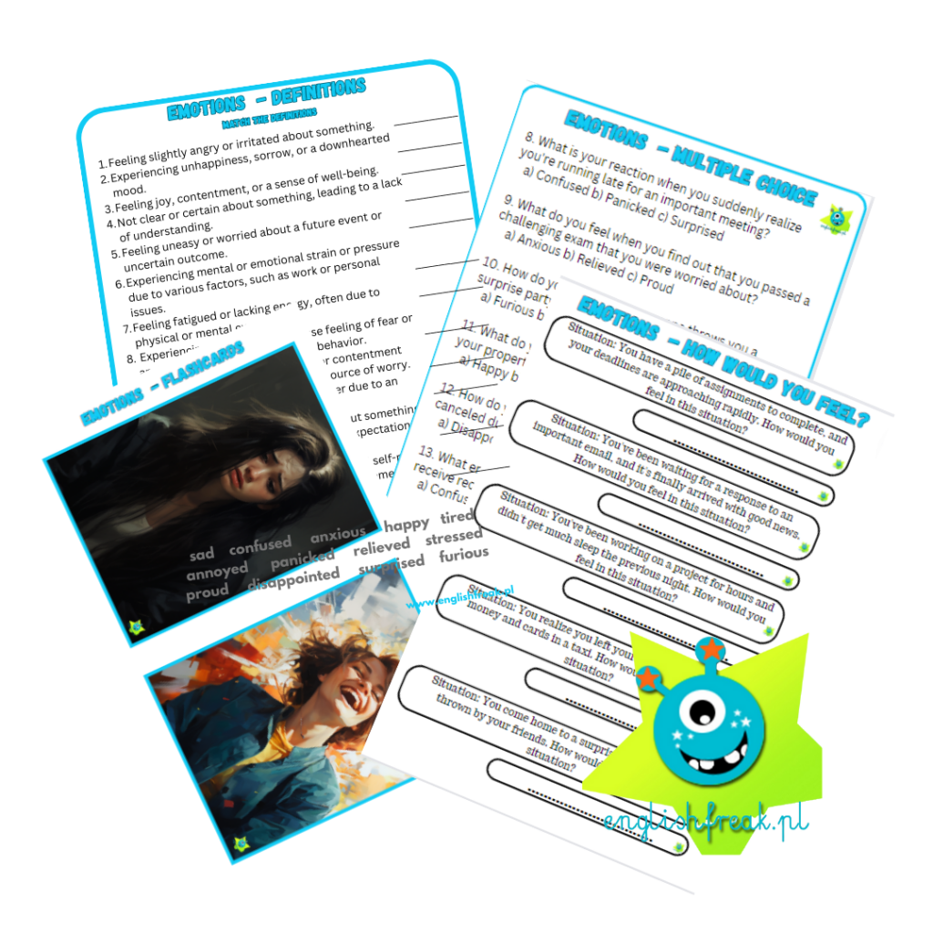 Emotions - Worksheets for ESL Teachers