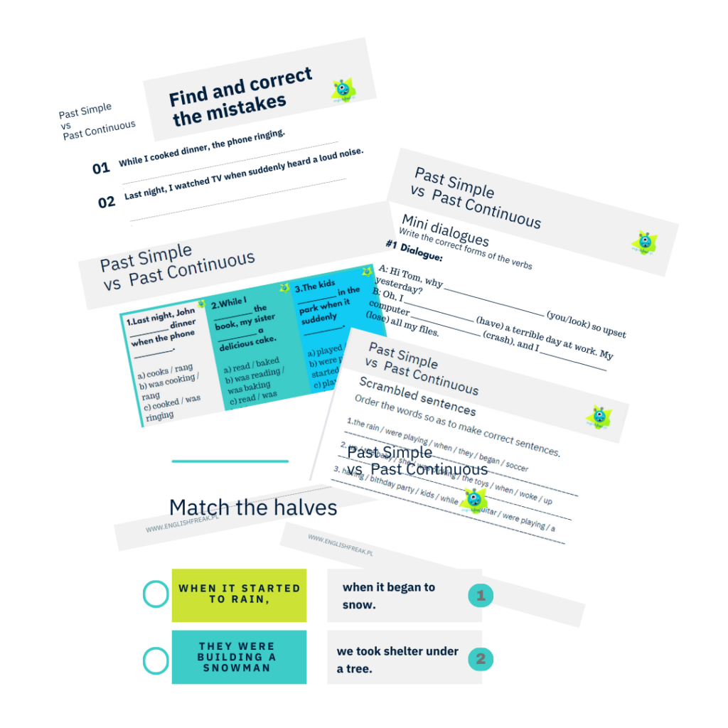 Past Simple vs Past Continuous Pack