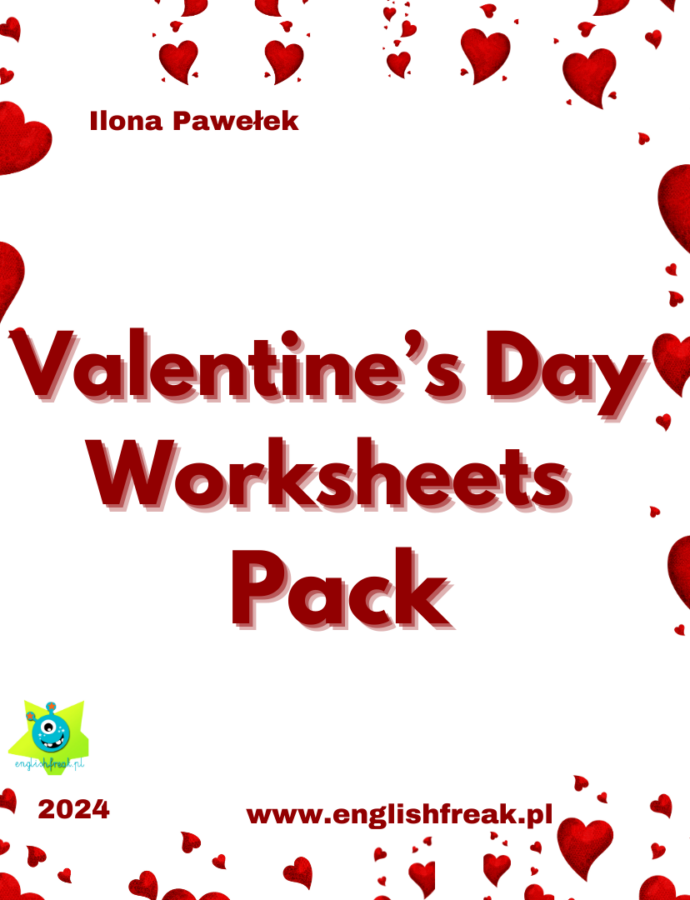 Valentine’s Day Worksheets Pack – karty pracy – materiał edukacyjny