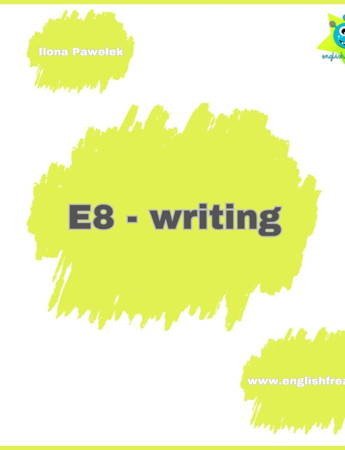 „E8 – writing” – karty pracy