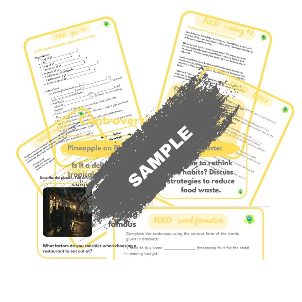 Food Worksheets by I.Pawełek