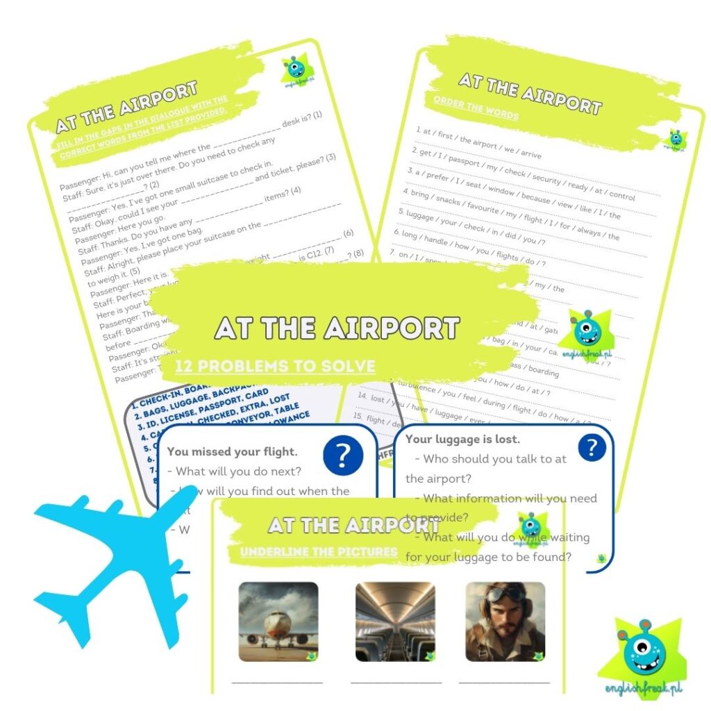"At the airport - Worksheets" by I.Pawełek