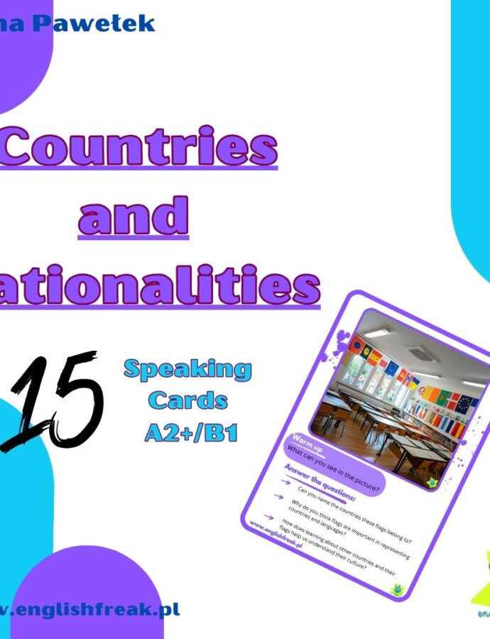 „Countries and nationalities – speaking cards” – karty konwersacyjne