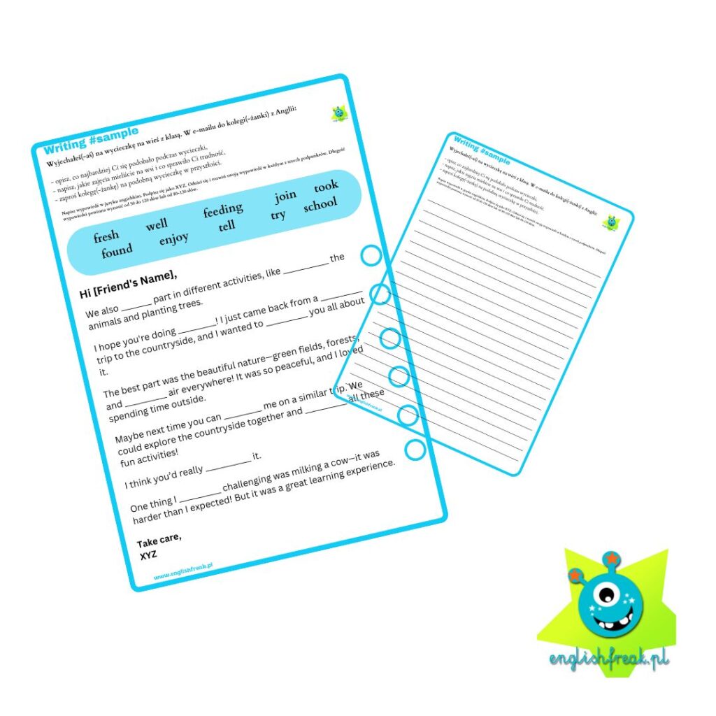 Writing - pisanie ze wzorem