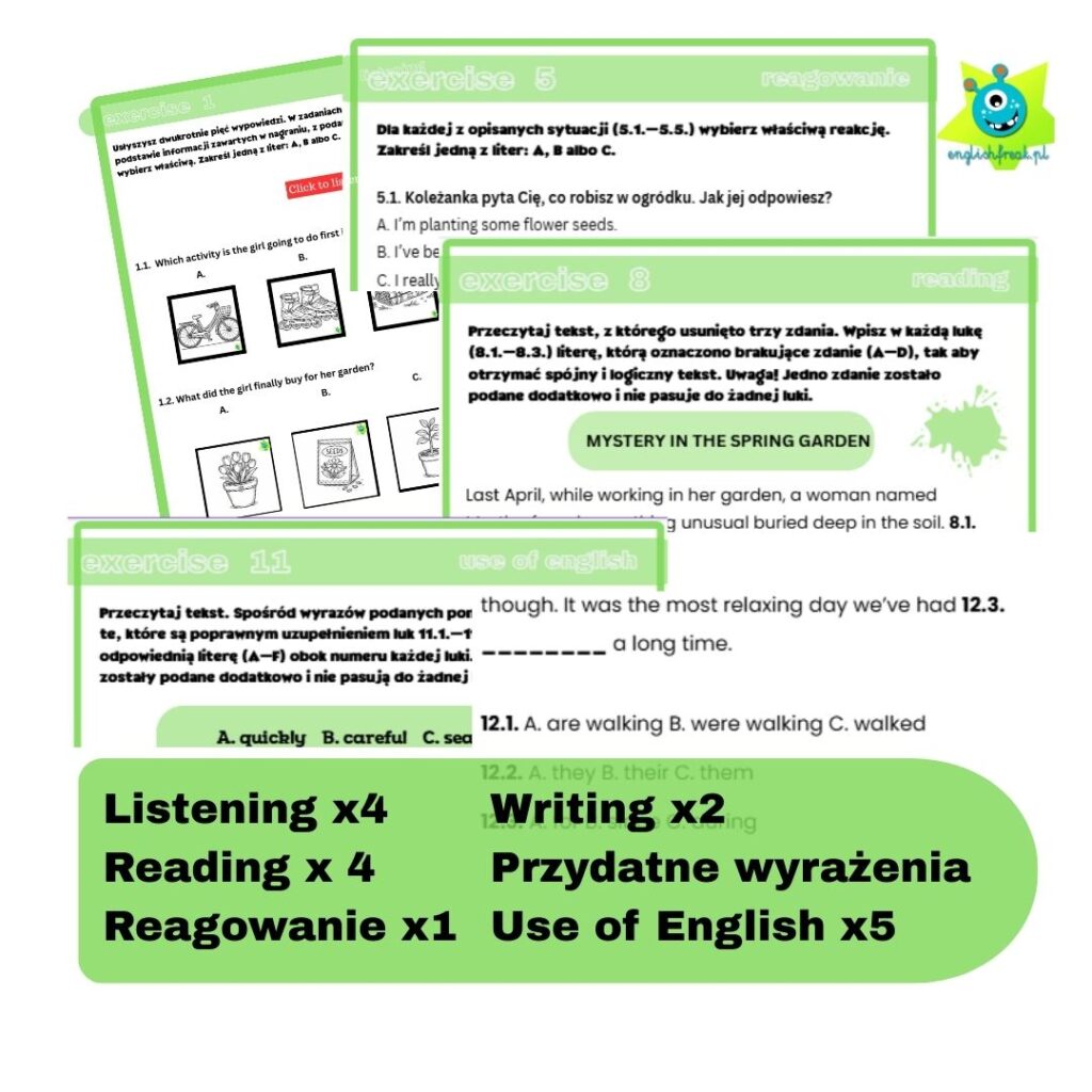 E8 Spring - zadania do egzaminu ósmoklasisty