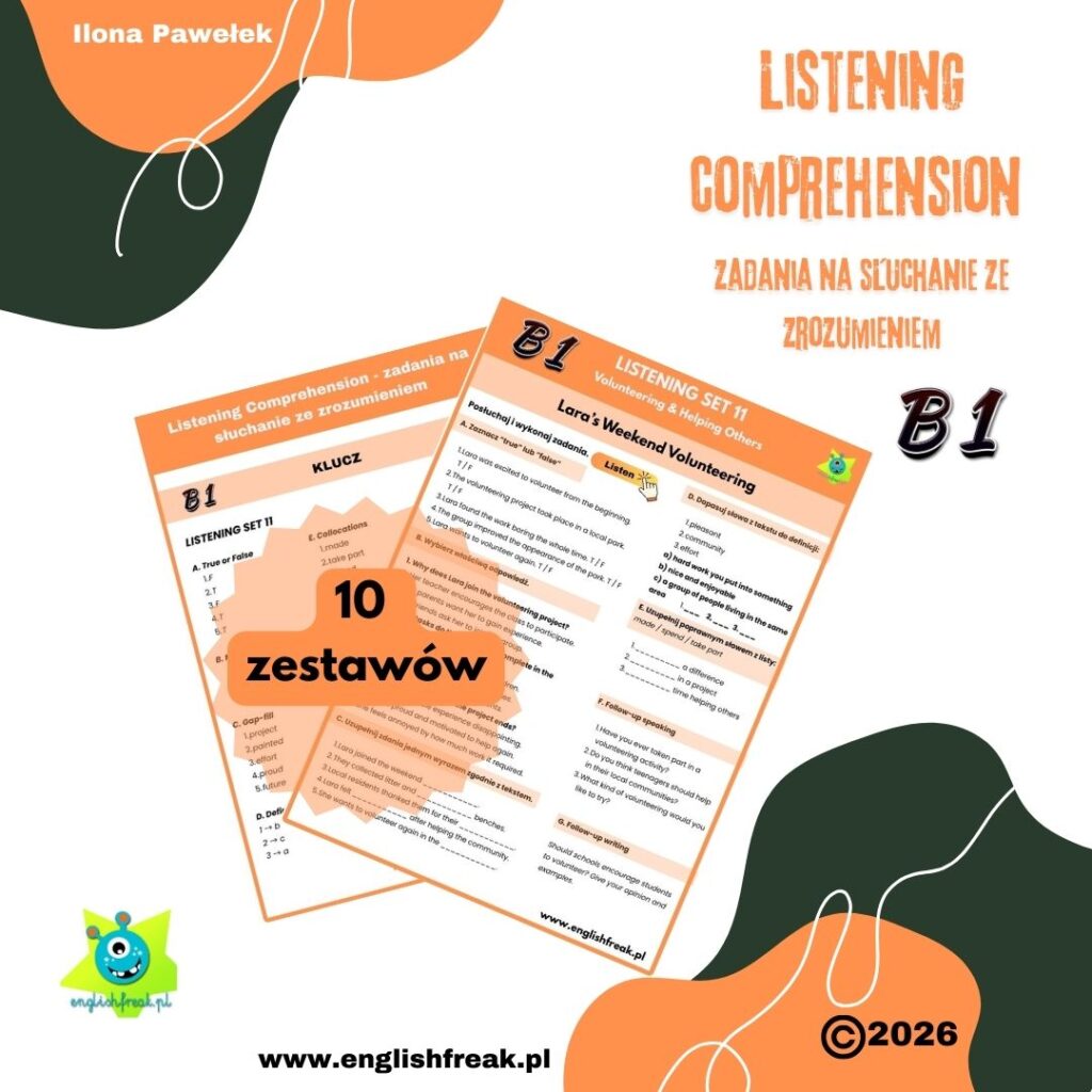 Listening Comprehension - zadania na słuchanie ze zrozumieniem