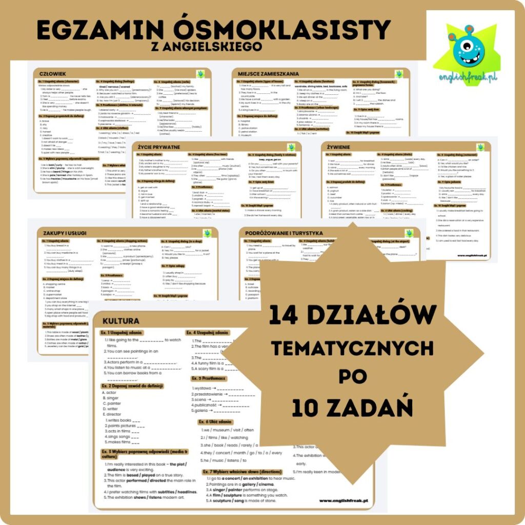 Słownictwo A2 B1 - Egzamin Ósmoklasisty z Angielskiego