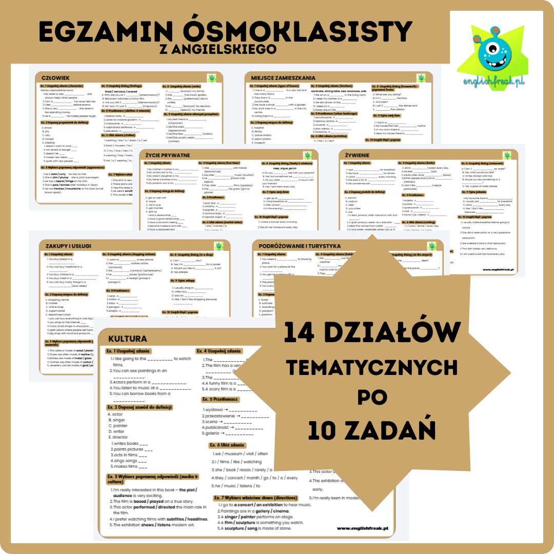 Słownictwo A2 B1 - Egzamin Ósmoklasisty z Angielskiego