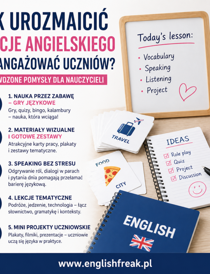 Jak urozmaicić lekcje angielskiego i zaangażować uczniów? Sprawdzone pomysły dla nauczycieli