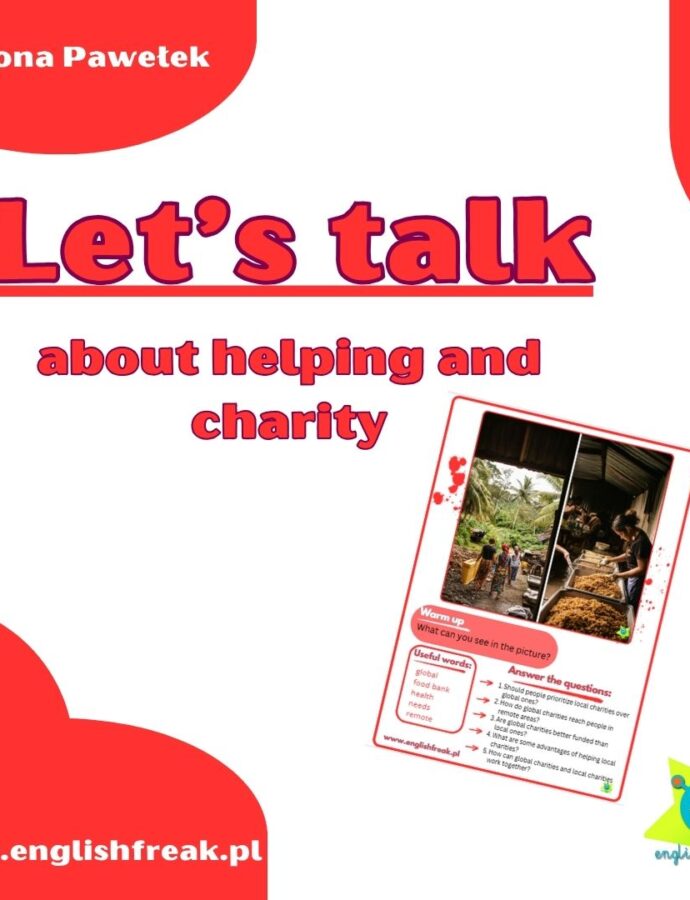 Let’s talk about helping and charity – karty konwersacyjne (PDF)