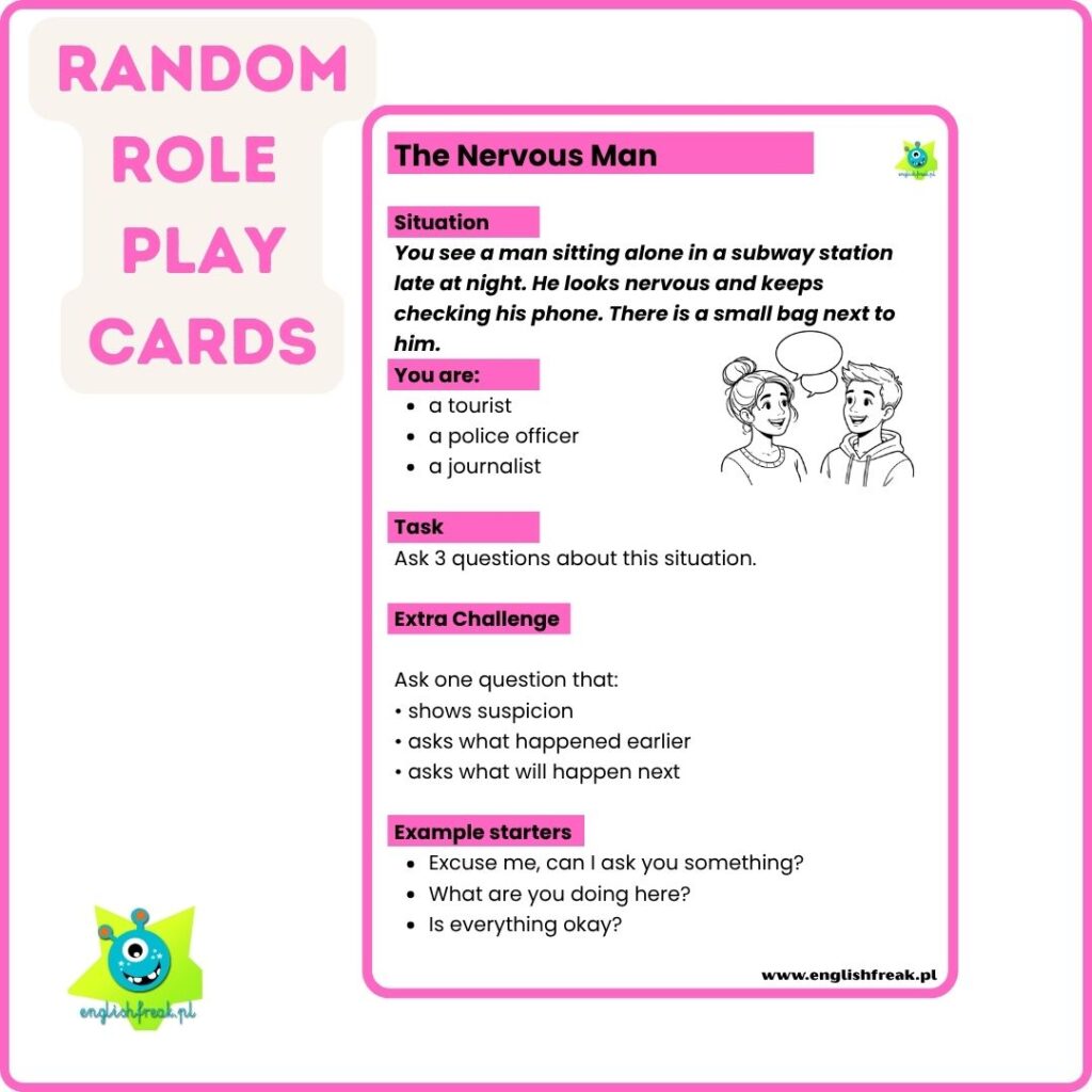 Random Role Play Cards - karty konwersacyjne English Freak