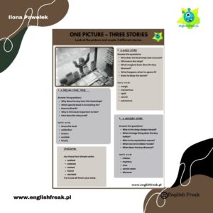 ONE PICTURE, THREE STORIES - karty konwersacyjne by English Freak