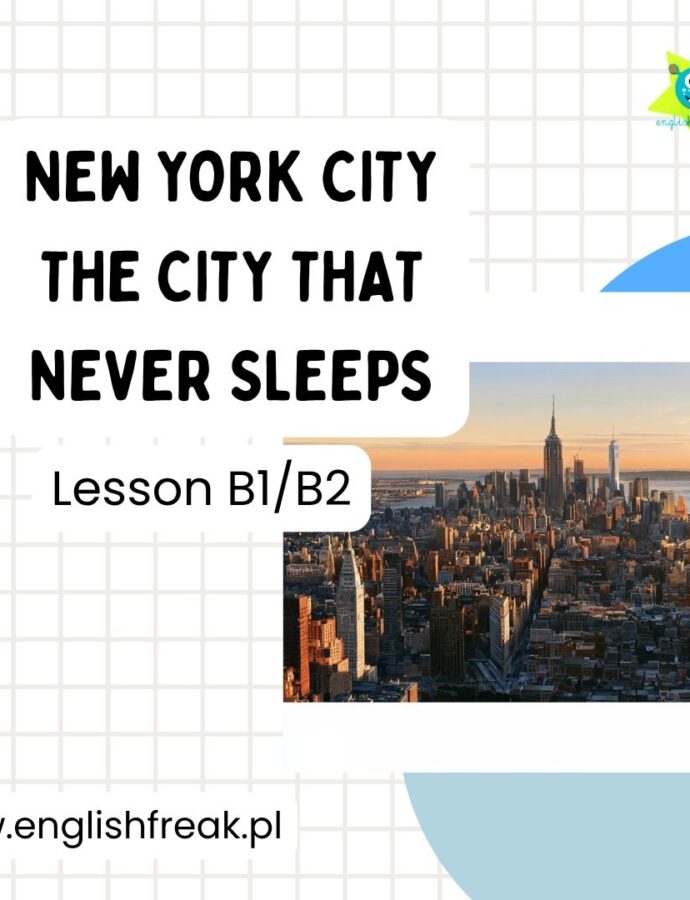 New York City – gotowa lekcja angielskiego B1/B2 Prezentacja PDF