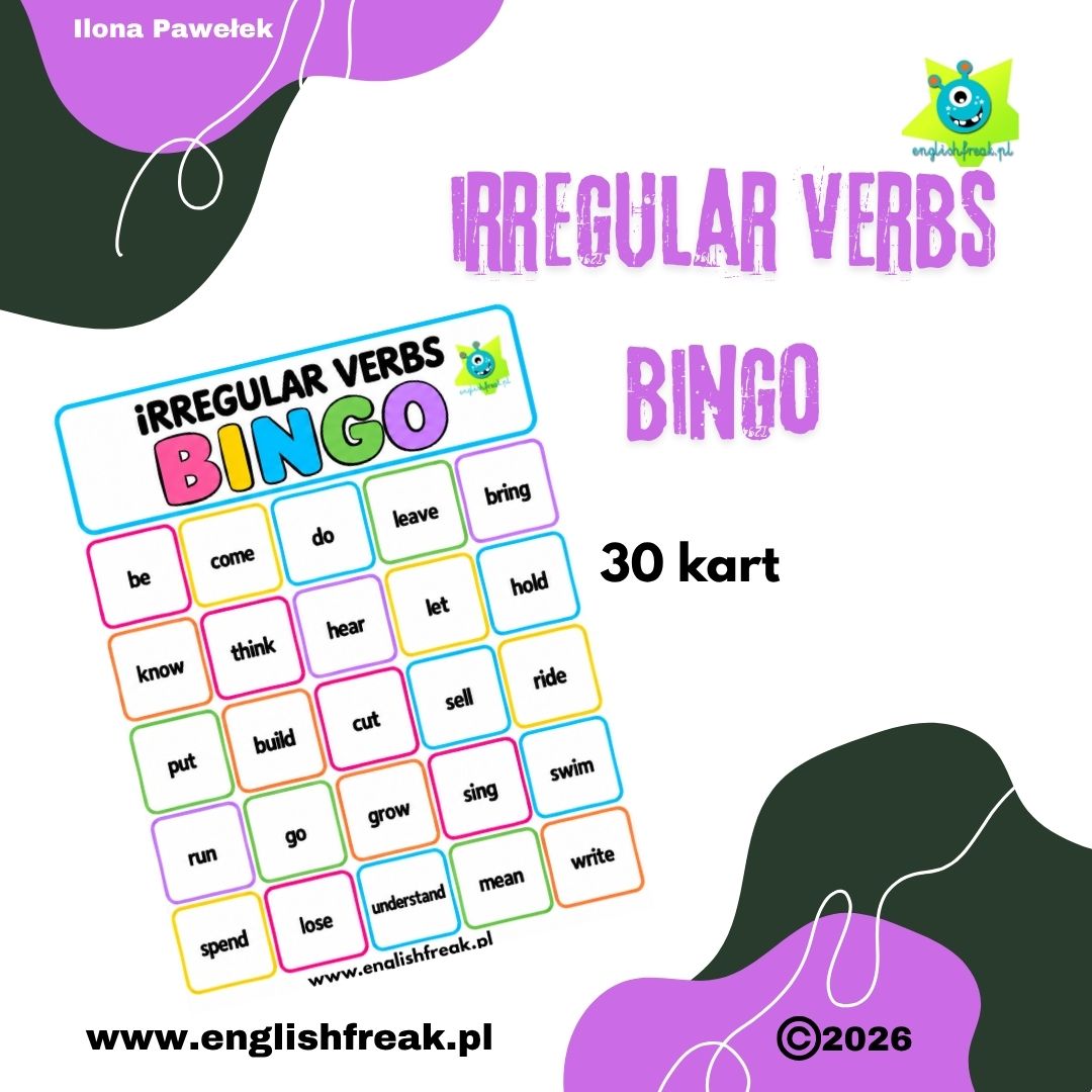 Irregular Verbs Bingo by English Freak